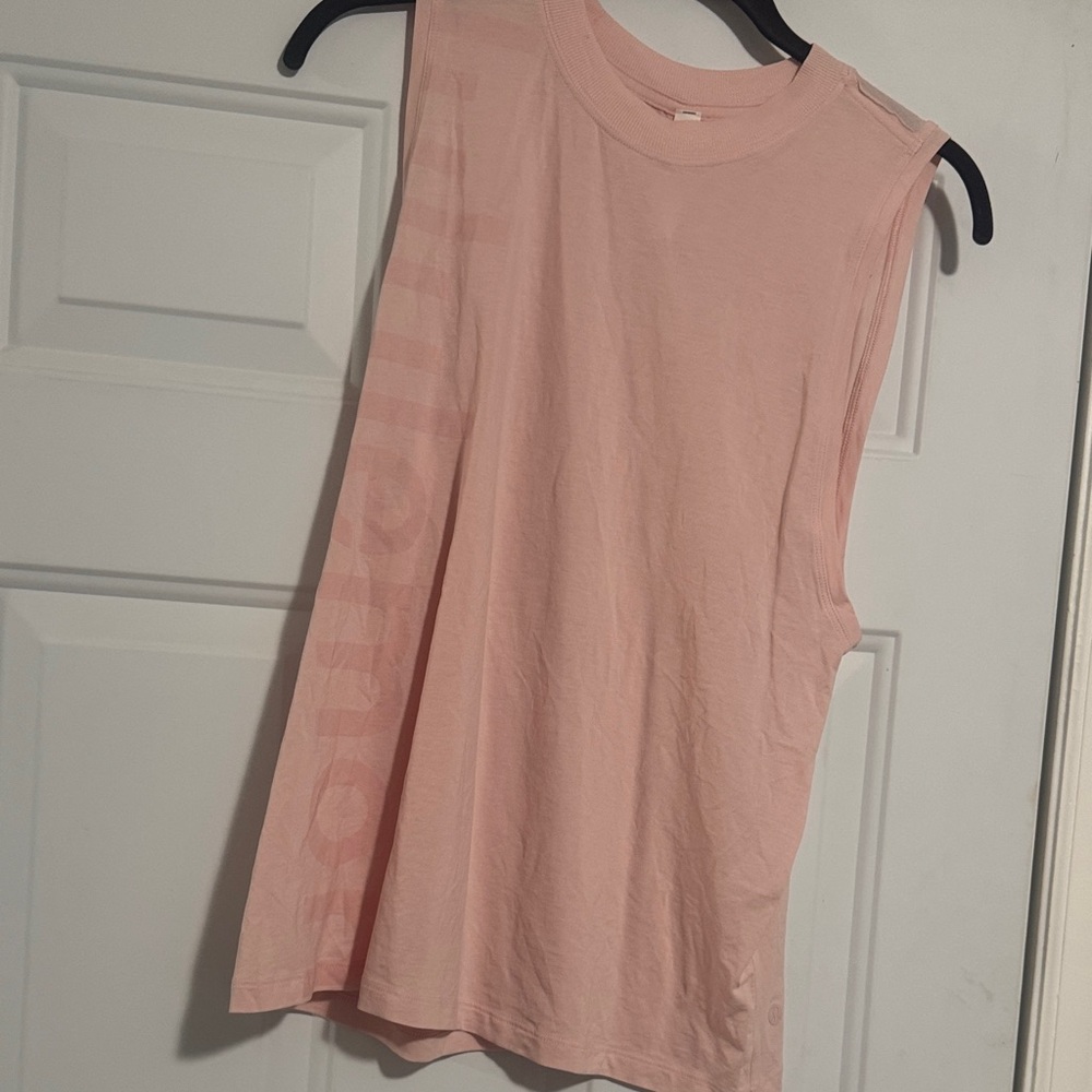Small Lululemon logo Pink Sleeveless Women's workout Top